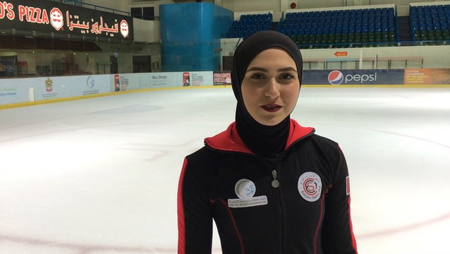 Zahra Lari feels completely at home while gliding on ice
