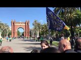 Concentració a Arc de Tiomf en suport a Torra que declara al TSJC