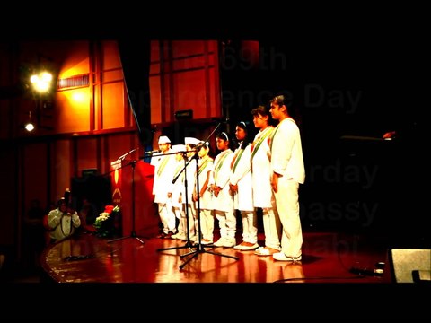 Indians celebrate Independence day at the Indian Embassy in Abu Dhabi