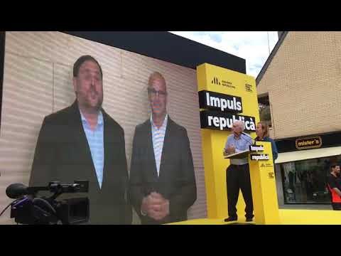 Aplaudiments a Oriol Junqueras i Raül Romeven a Sant Vicenç dels Horts