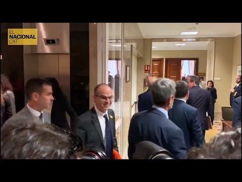 Rull, Turull i Sànchez arriben al Congrés per recollir l'acta de diputats