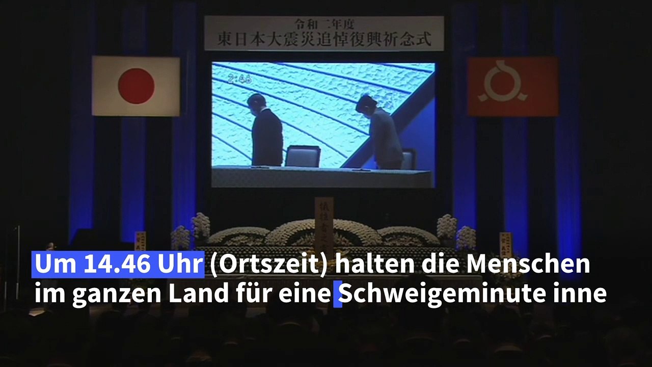 Schweigeminute in japan zehn jahre nach fukushima-katastrophe