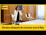 La declaración de Laura Borràs después de reunirse con el Rey