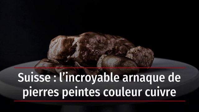 Suisse : l’incroyable arnaque de pierres peintes couleur cuivre