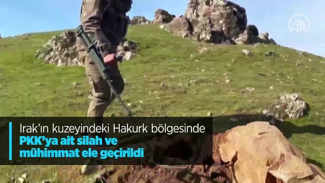 Irak'ın kuzeyindeki Hakurk bölgesinde PKK'ya ait silah ve mühimmat ele geçirildi