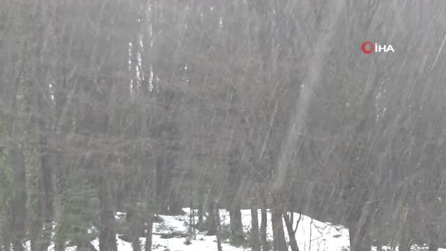 Kar ve sisin etkili olduğu Bolu Dağı'nda görüş mesafesi 20 metreye düştü