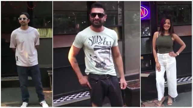 Eijaz khan, Himansh Kohli & Monalisa snapped at a restaurant | SpotboyE