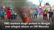 TMC workers stage protest in Bengal over alleged attack on CM Mamata Banerjee