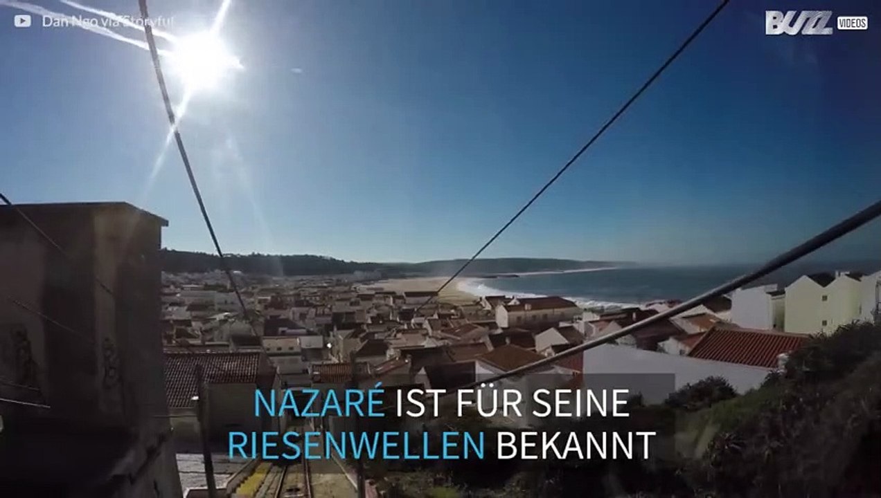 Drohnenaufnahmen der Monsterwellen von Nazaré