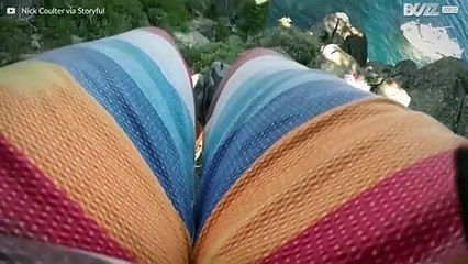 Awesome death defying leap into Lake Tahoe