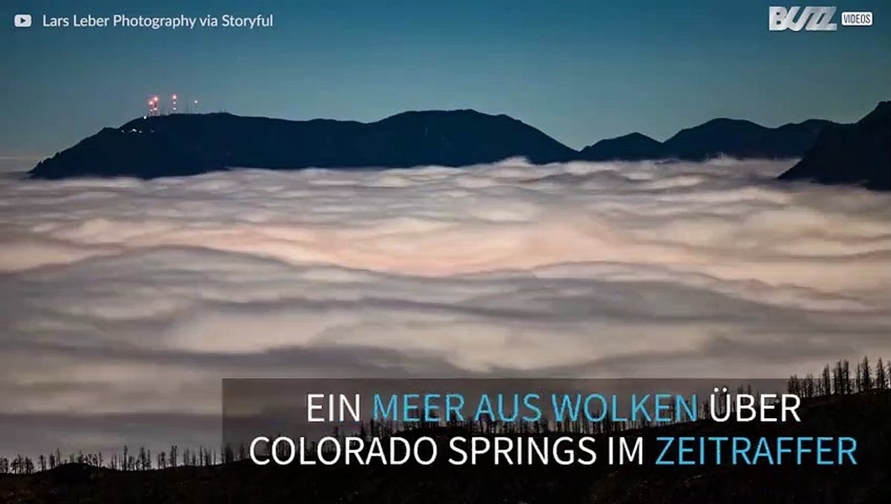 Wolkenmeer über Colorado Springs im Zeitraffer