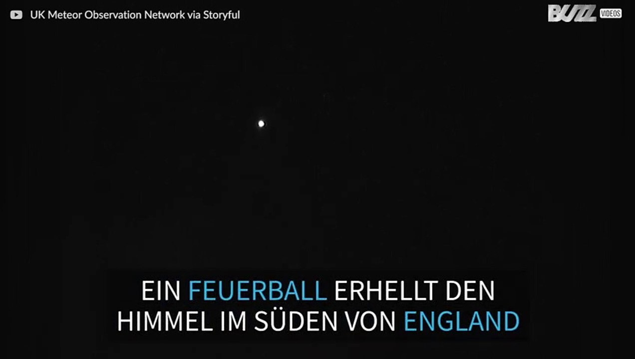 Ein Meteor erhellt den Himmel in Südengland
