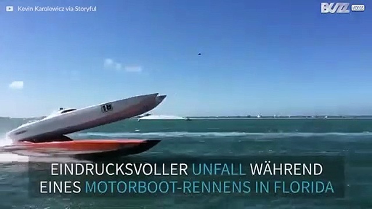 Schockierender Speed Boat Unfall
