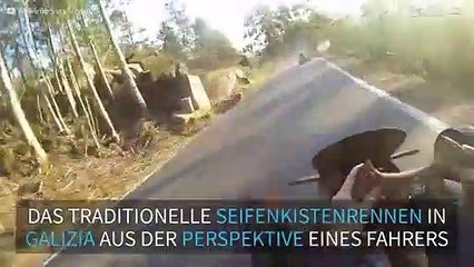 Superspaß: Traditionelles Seifenkistenrennen in Galiza
