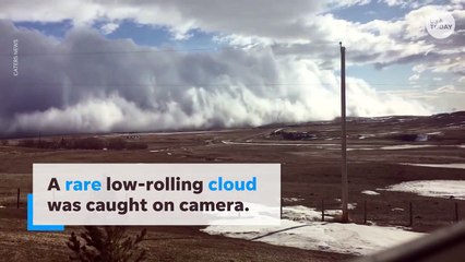 Rare tsunami roll cloud brings snow