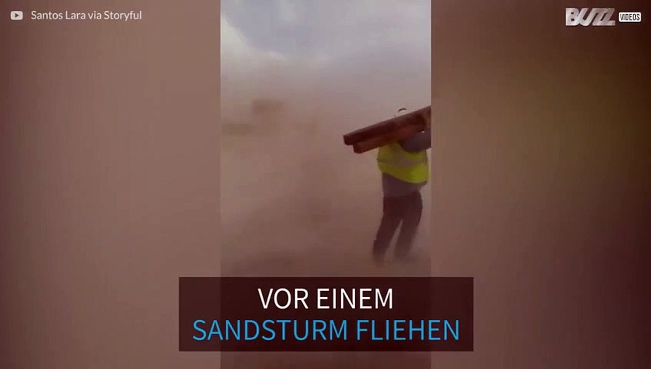 Bauarbeiter in Texas gerät in einen Sandsturm