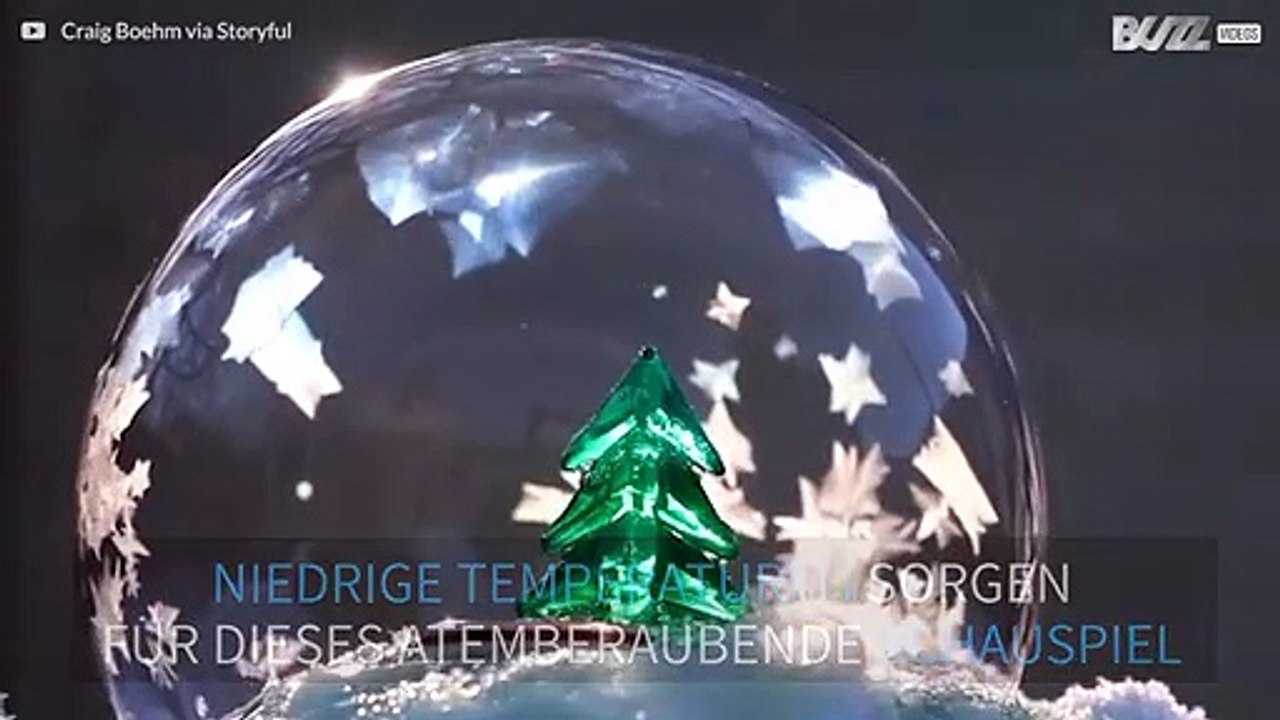So kalt! Aus einer Seifenblase wird eine Eiskugel