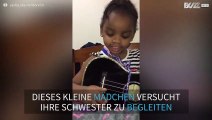 3-Jährige singt Broadway Musical mit ihrer älteren Schwester
