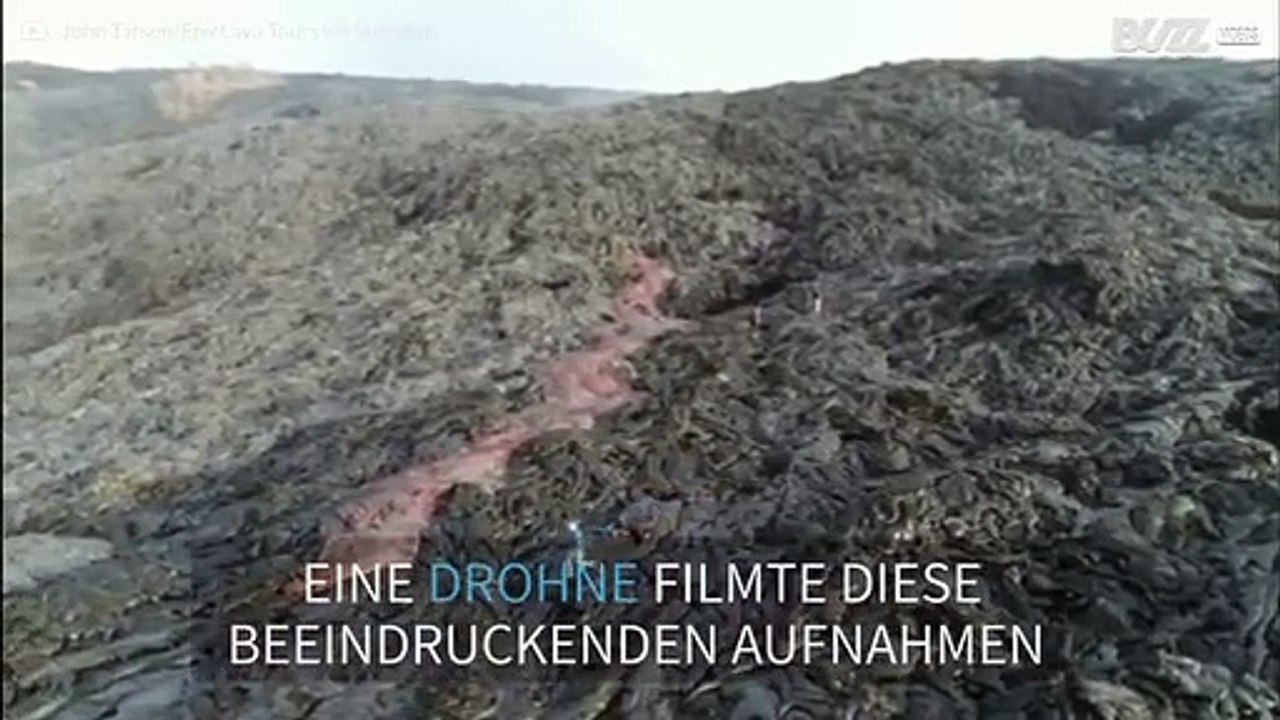 Fließende Lava am Kīlauea Vulkan
