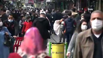 Gaziantep'te vaka sayısı artıyor çarşıda yoğunluk azalmıyor