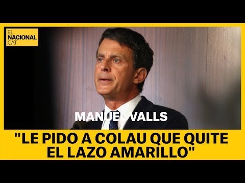 MANUEL VALLS: Le pido a Colau que quite el lazo amarillo