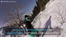 Imágenes increíbles de snowboard en Kazajistán
