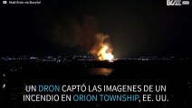 Dron capta las imágenes de un terrorífico incendio en Estados Unidos.