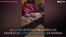 ¡Madre anuncia su cuarto embarazo a su familia en la mañana de Navidad!