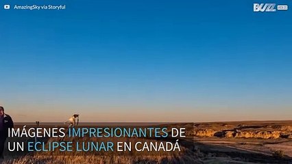 Imágenes espectaculares del eclipse lunar en Canadá