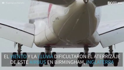 Avión aterriza de lado en Birmingham, Inglaterra