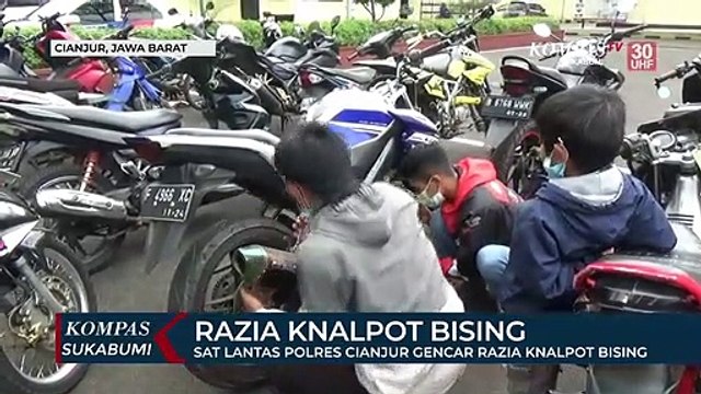 Sat Lantas Polres Cianjur Gencar Razia Knalpot Bising