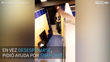 Joven presa en un baño graba el momento de su rescate en Snapchat