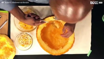 How to carve a pumpkin in less than two minutes