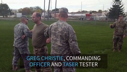 He got stunned by a taser... on purpose!