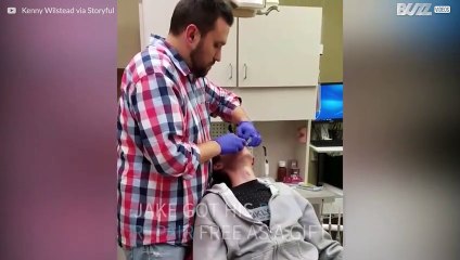 Father gets new teeth as a gift!