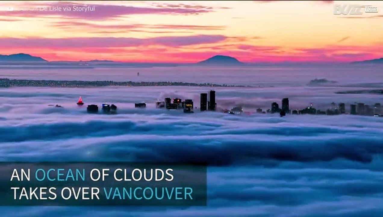 'Ocean' of clouds takes over the city of Vancouver