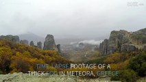 Mysterious fog in Greek mountains