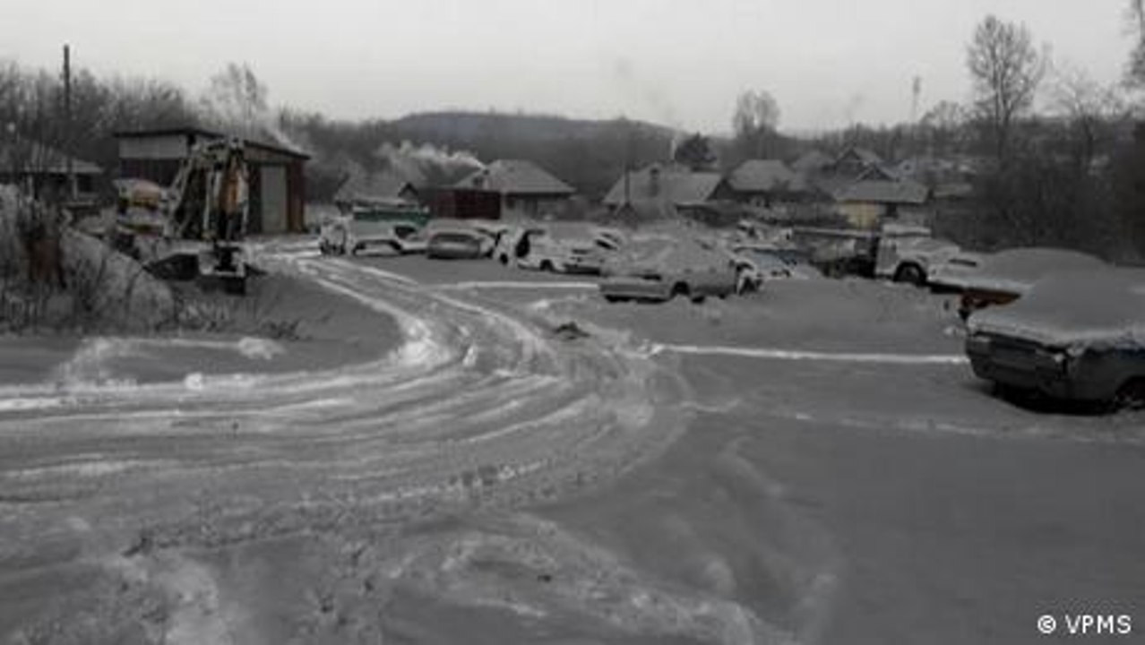 Black snow in Russia