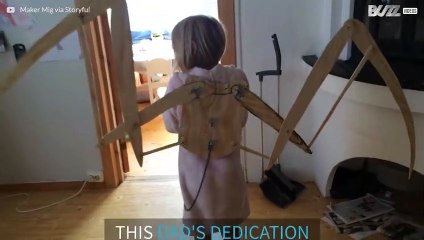 Dad builds wings for his daughter's costume