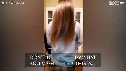 Irishman creates terrifying optical illusion with his hair