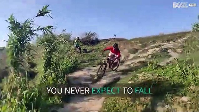 Downhill mountain biking fail