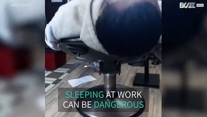 Sleeping at work can be dangerous