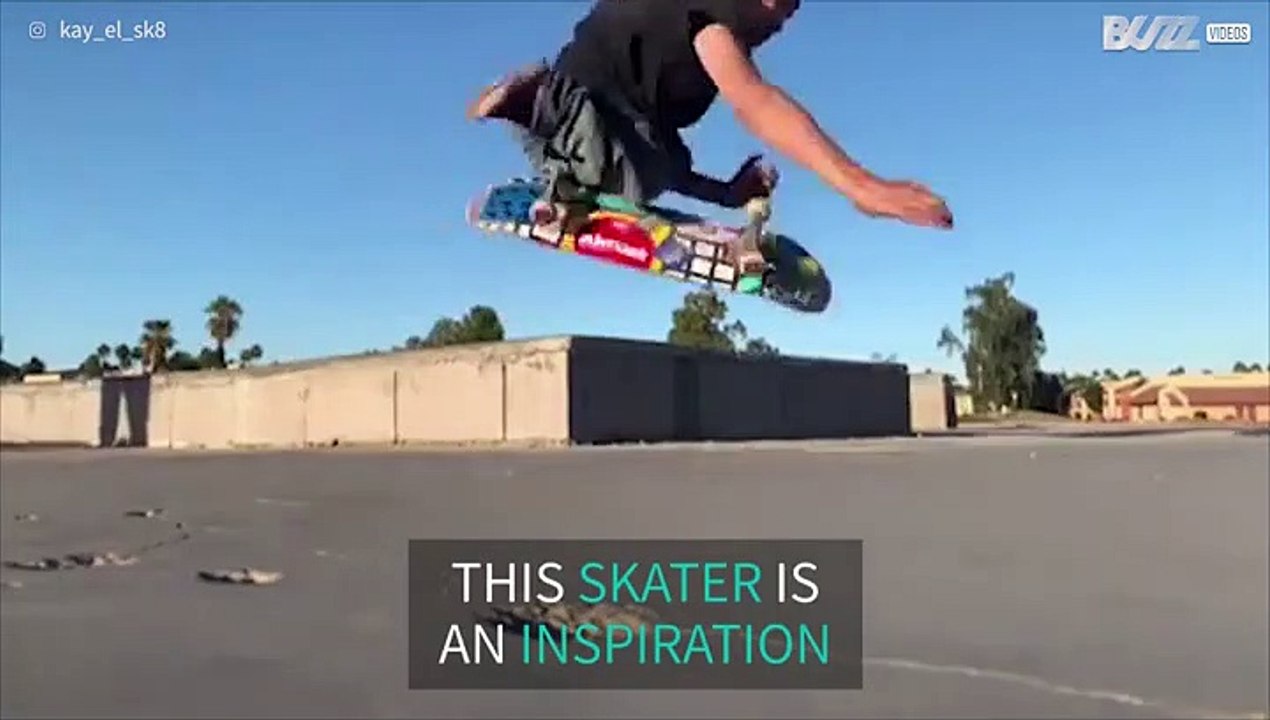 Inspiring disabled skater pulls amazing tricks