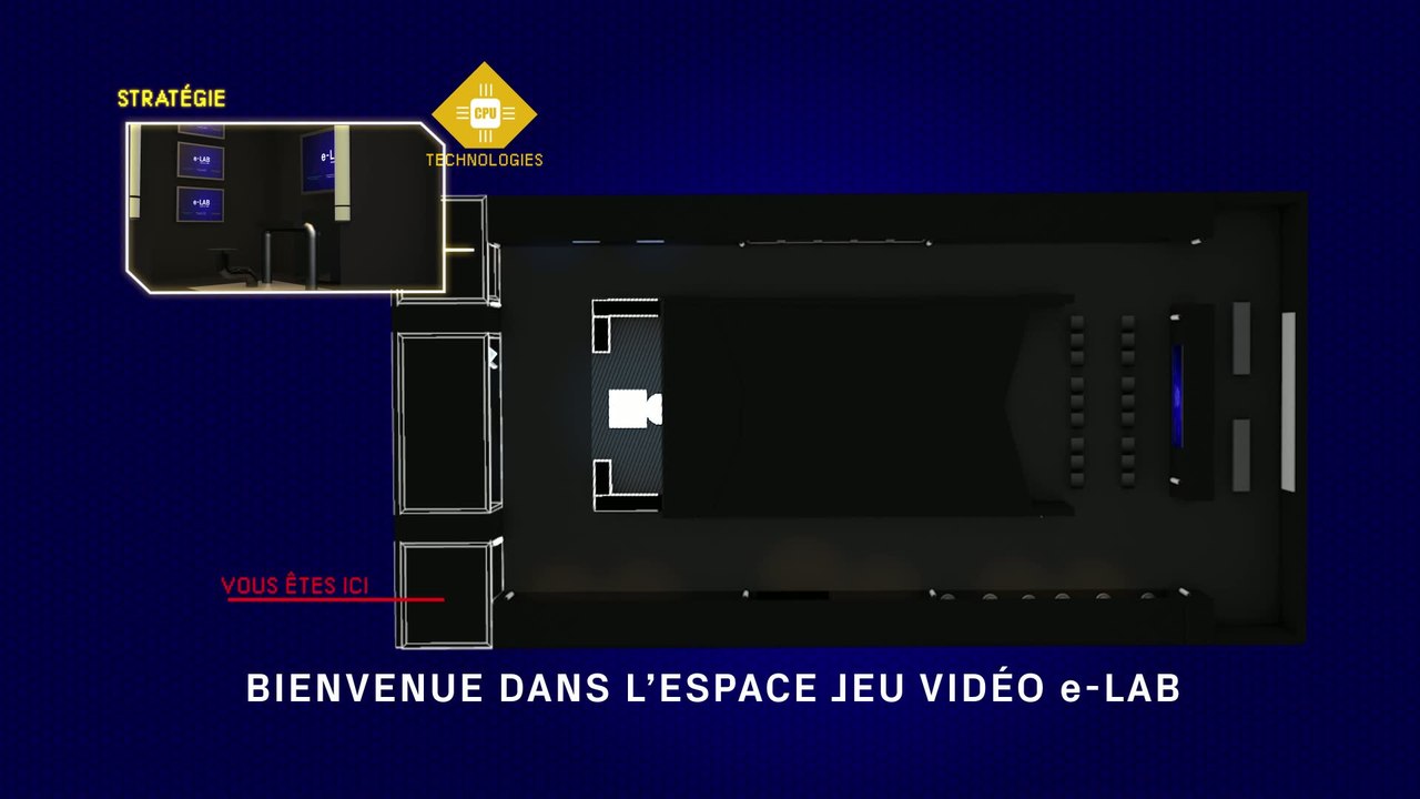 Plan 3D de l'exposition e-LAB