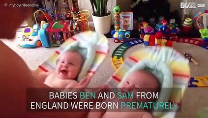 Twins' laughter can bring a smile to anyone