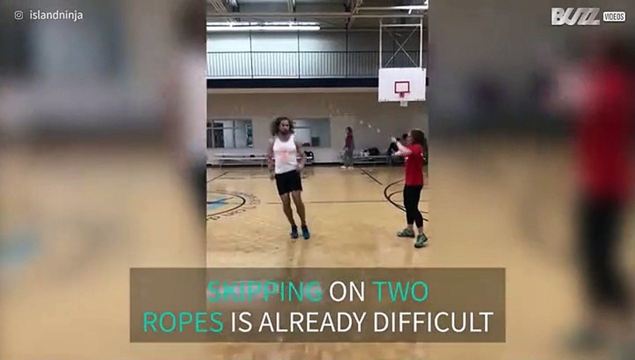 American Ninja Warrior flips out while training