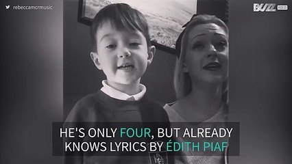 Singer sings Édith Piaf in duet with son