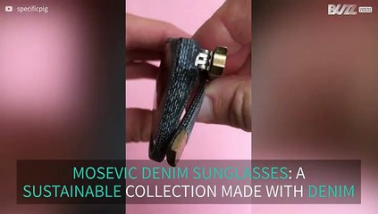 Amazing sustainable sunglasses made with denim