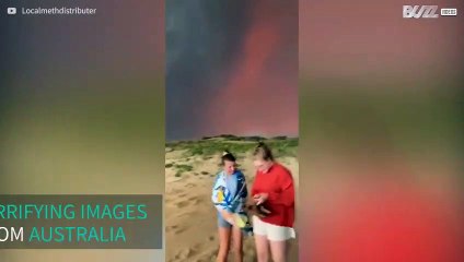 Australian campsite surrounded by four different fires