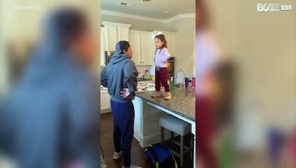 Who's the better dancer, daddy or his little girl?